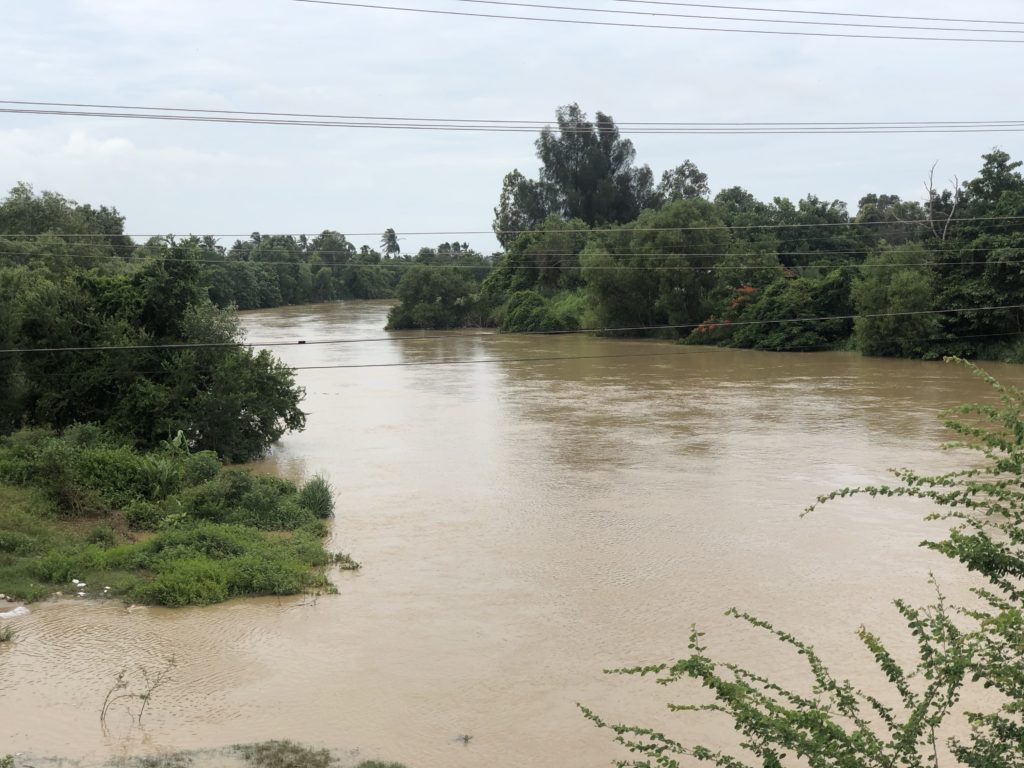Binh Thuan river, Vietnam in the rainy season