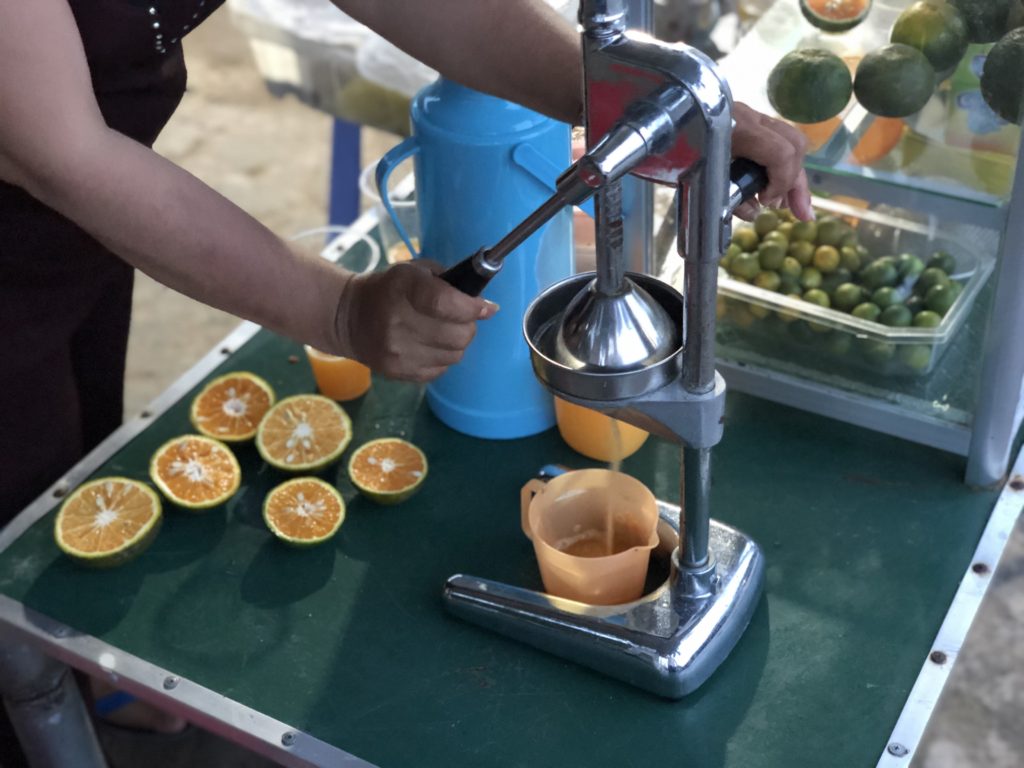 Freshly squeezed Vietnamese orange juice