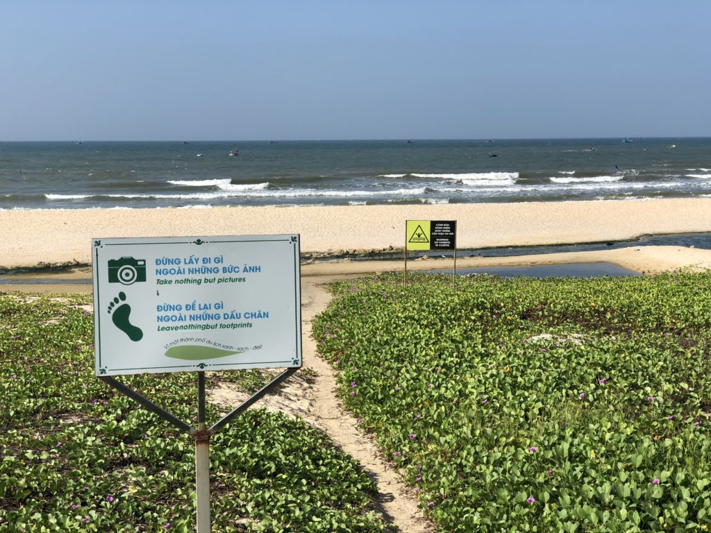 Phan Thiet Beach information sign