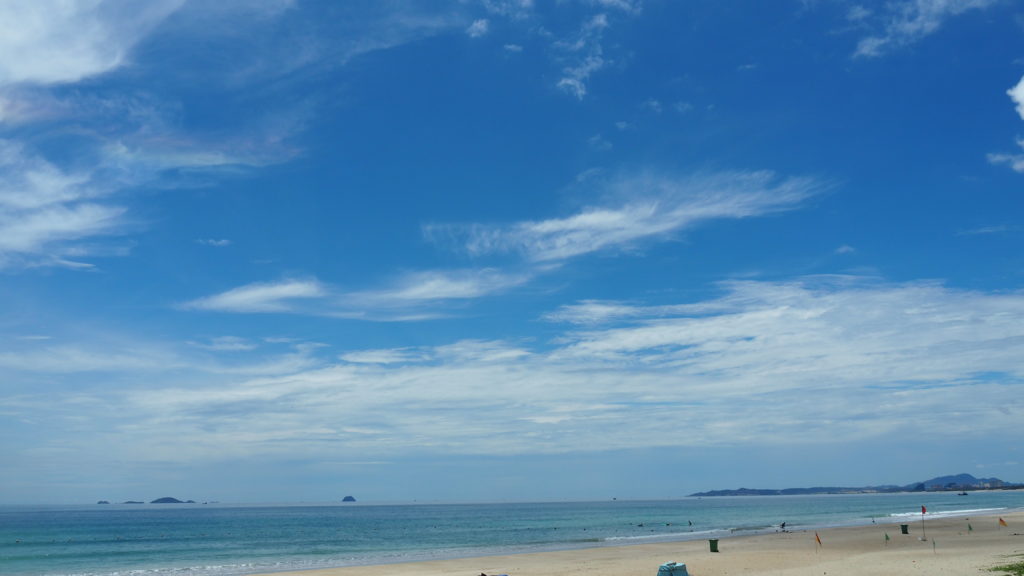 Blue sky and Bai Dai Nha Trang Beach