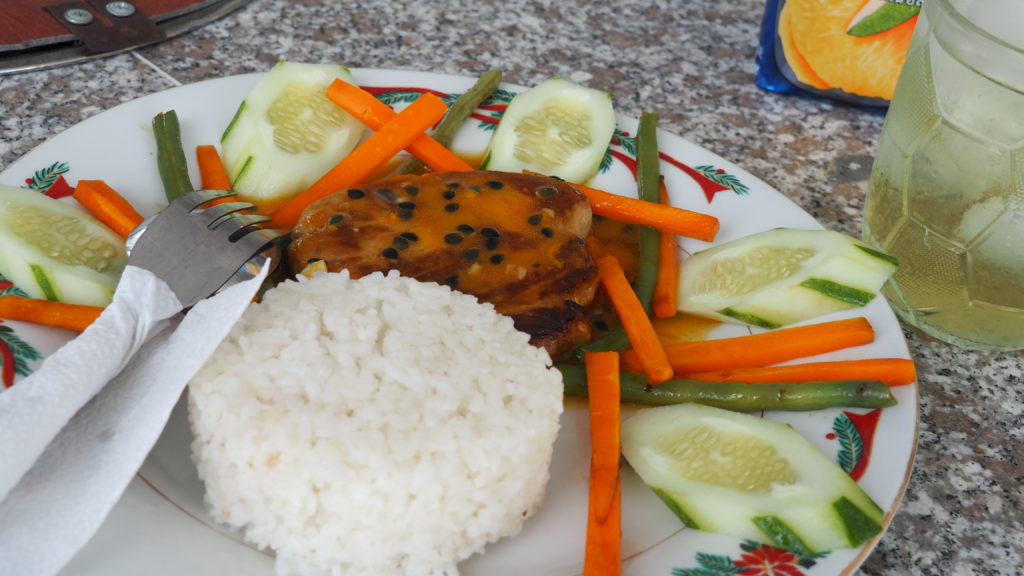Grilled duck and rice