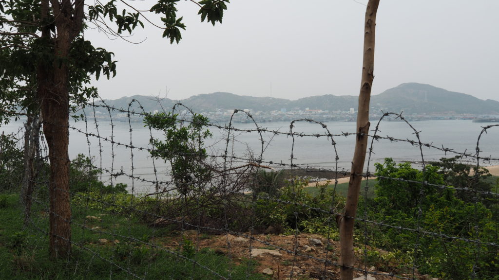 Beaches surrounded by barbed wire
