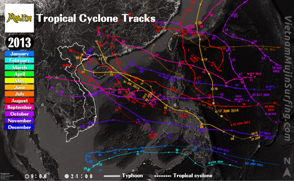 TropicalCycloneTracks2013