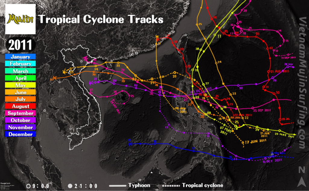 TropicalCycloneTracks2011