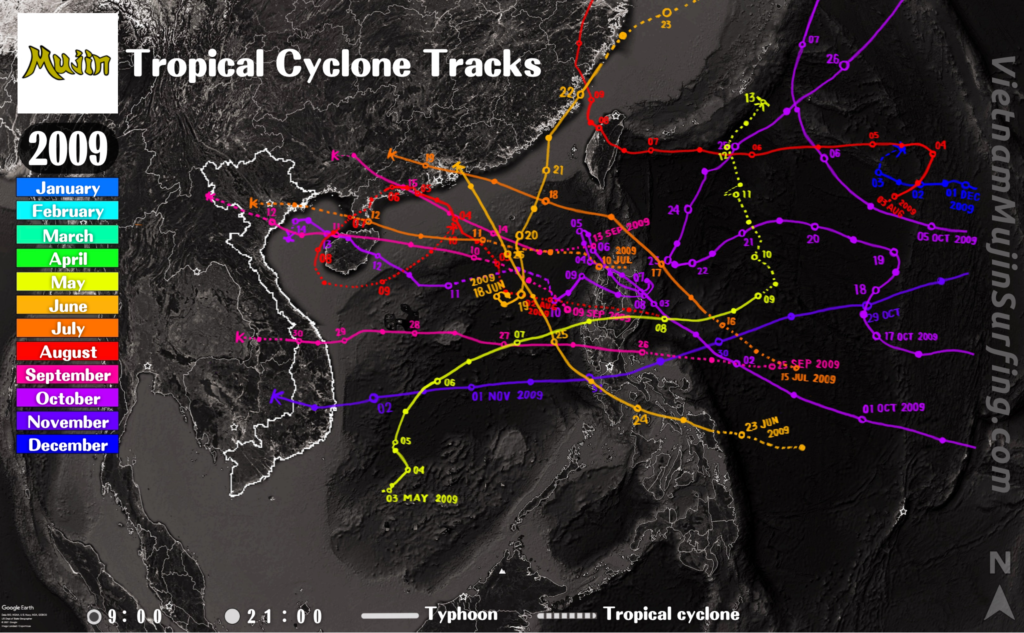 TropicalCycloneTracks2009