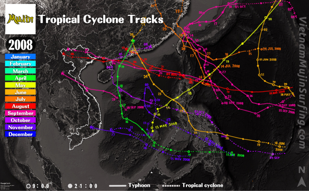 TropicalCycloneTracks2008