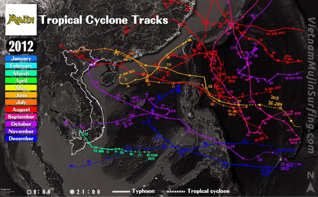 TropicalCycloneTracks2012