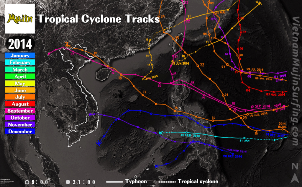 TropicalCycloneTracks2014